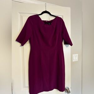 Tahari Rich Purple Midi Sheath Dress